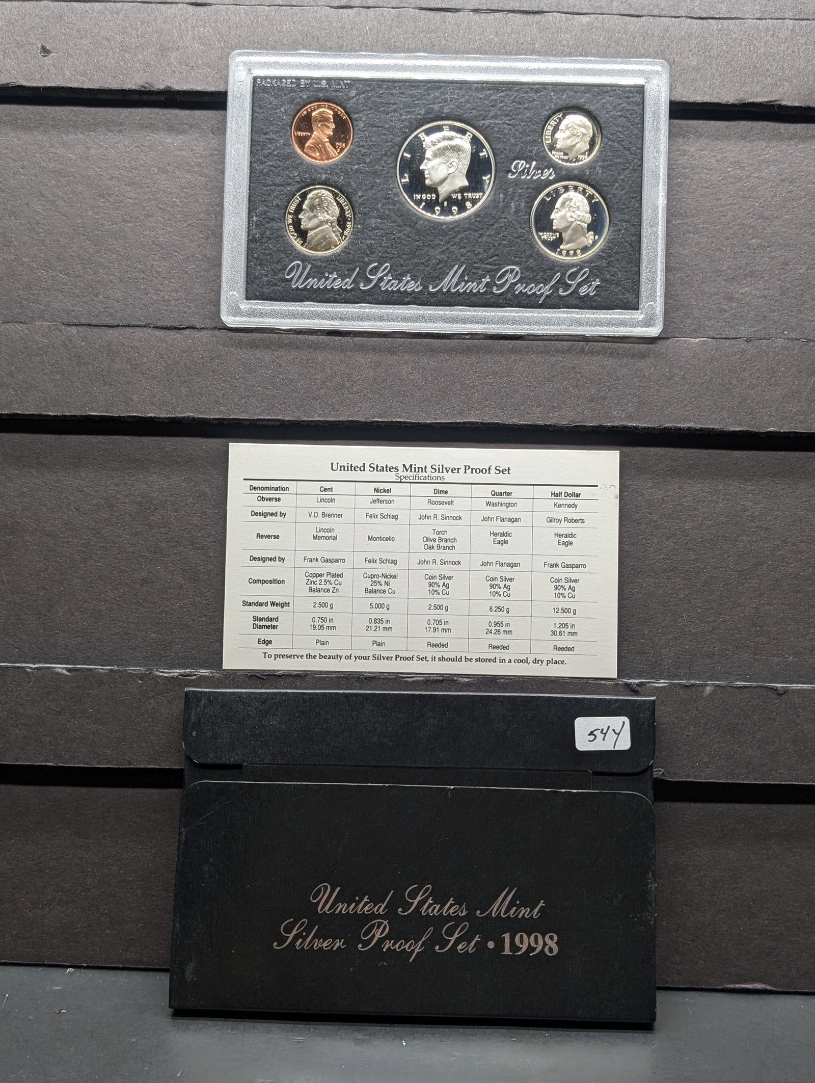 1998-S US Mint Silver Proof Set (1 of 4)