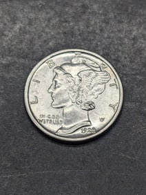 **AU+** 1928-S Mercury Silver Dime