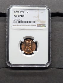 1965 SMS Lincoln Memorial Cent - NGC MS67 RD