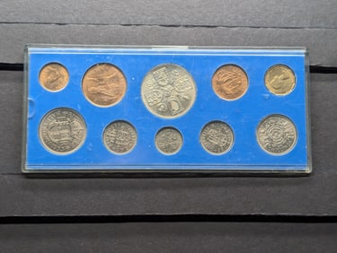 1953 Great Britain Year Coin Set in Display Case