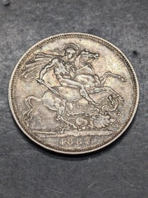 **RARE** 1887 Great Britain Silver Crown