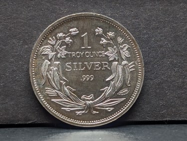 1 Oz. .999 FINE SILVER Seated Liberty Designed Round