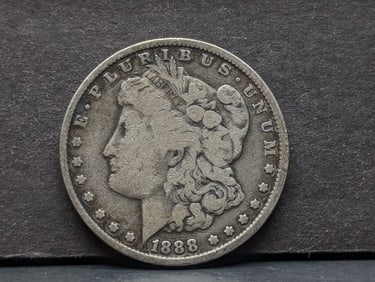 1888-O Morgan Silver Dollar w/ Hot Lips