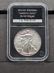 2015-W Slabbed American Silver Eagle - PCS Stamps & Coins GENUINE BURNISHED
