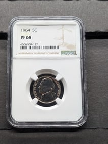 1964 PROOF Jefferson Nickel - NGC PF68