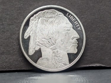 1 Oz. .999 FINE SILVER Buffalo Nickel Designed Bullion