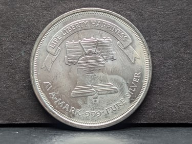 1 Oz. .999 FINE SILVER Liberty Bell Designed Bullion