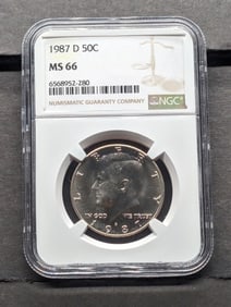 1987-D Kennedy Half Dollar - NGC MS66