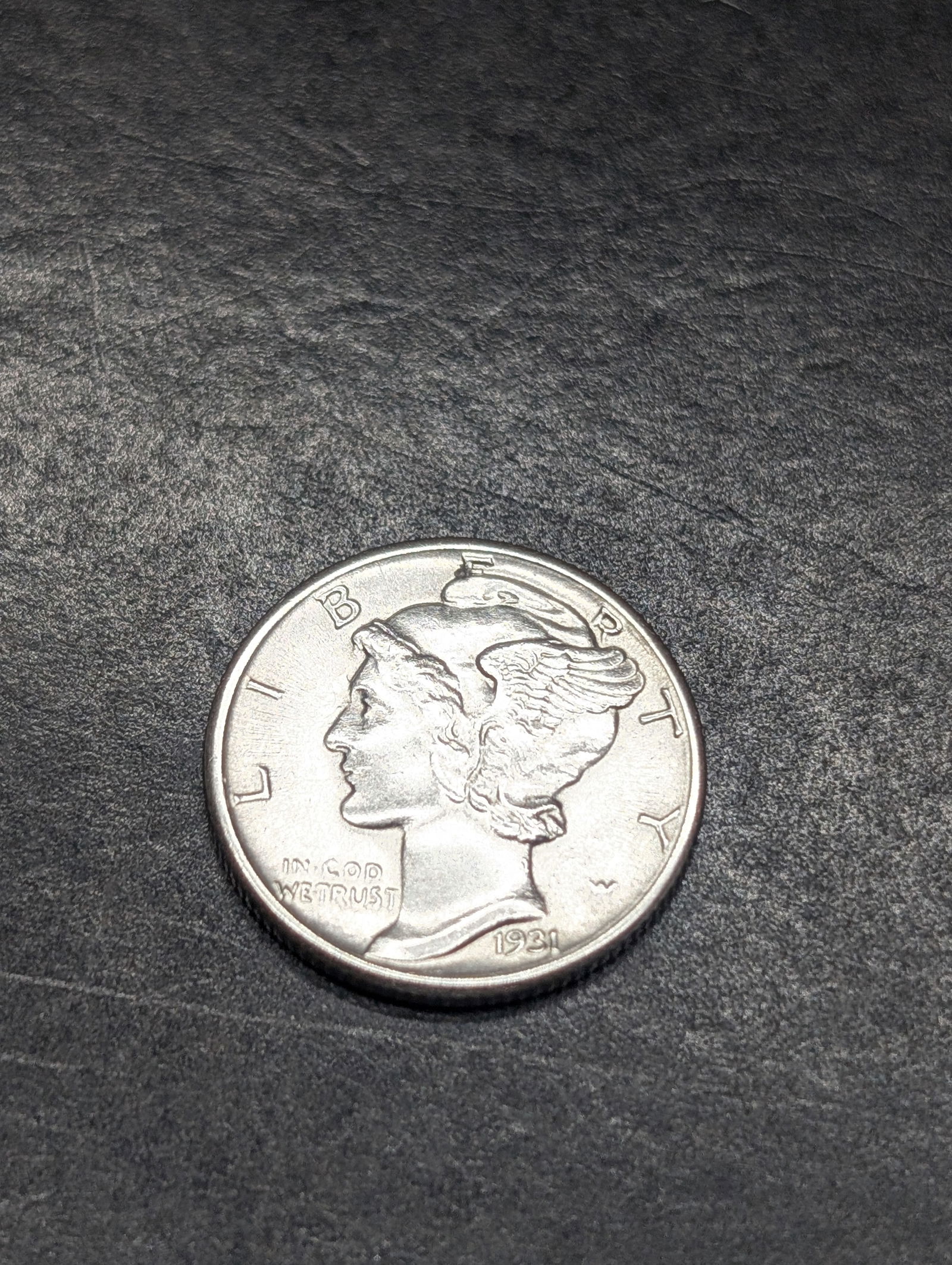 **AU** 1931 Mercury Silver Dime (1 of 2)