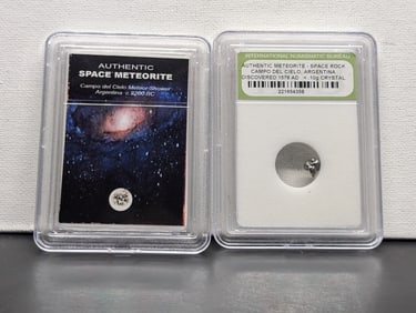 Slabbed Authentic Campo del Cielo Argentina Meteor Shower & Meteorite Space Rock