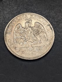 1872-Mo M Mexico 1 Silver Balanza Peso