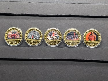 Lot of 5 Different Michael Jordan Tribute Tokens