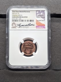 2010-D Lincoln Union Shield Cent - NGC GEM UNC *First Year of Shield Reverse*