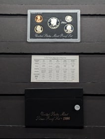 1996-S US Silver Proof Set. Original Box and plastic. GEM
