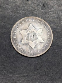 **VF** 1851 Three Cent Silver Trime