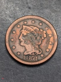 1851 Braided Hair Large Cent