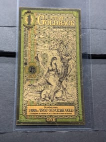 1/1000th Troy Oz. 24k GOLD 2022 Utah $1 Goldback