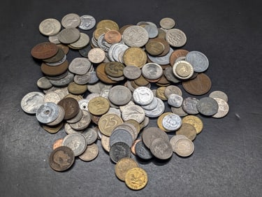 Bag of 1.60 Lbs. of Various Vintage & Modern World Coins