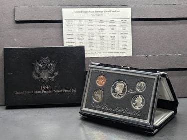 1994-S U.S. Mint Premier Silver Proof Set in OGP w/ COA