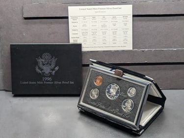 1996-S U.S. Mint Premier Silver Proof Set in OGP w/ COA