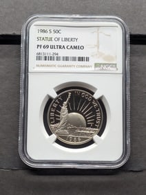 1986-S PROOF Statue of Liberty Half Dollar - NGC PF69 ULTRA CAMEO