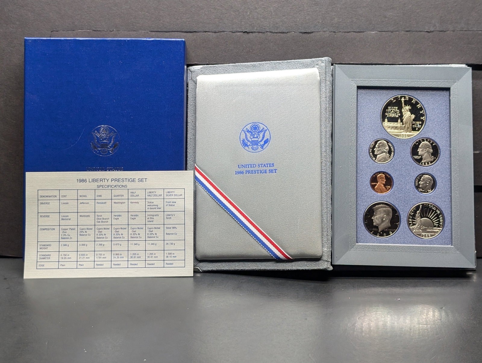 1986-S U.S. Prestige Set in OGP w/ COA - Statue of Liberty: 1986-S U.S. Prestige Set in OGP w/ COA - Statue of Liberty