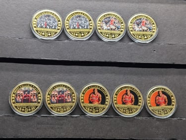 Lot of Nine Michael Jordan Tribute Tokens