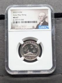 2022-D Anna May Wong Quarter - NGC MS67