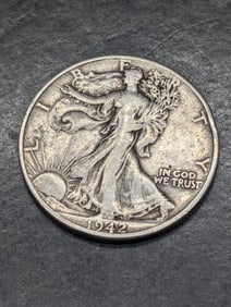 **VF+** 1942 DDR Walking Liberty Half Dollar