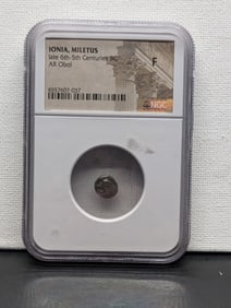 IONIA, MILETUS late 6th-5th Centuries BC AR Obol - NGC FINE