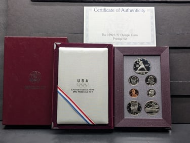 1992-S U.S. Prestige Set in OGP w/ COA - Olympic Baseball & Gymnast