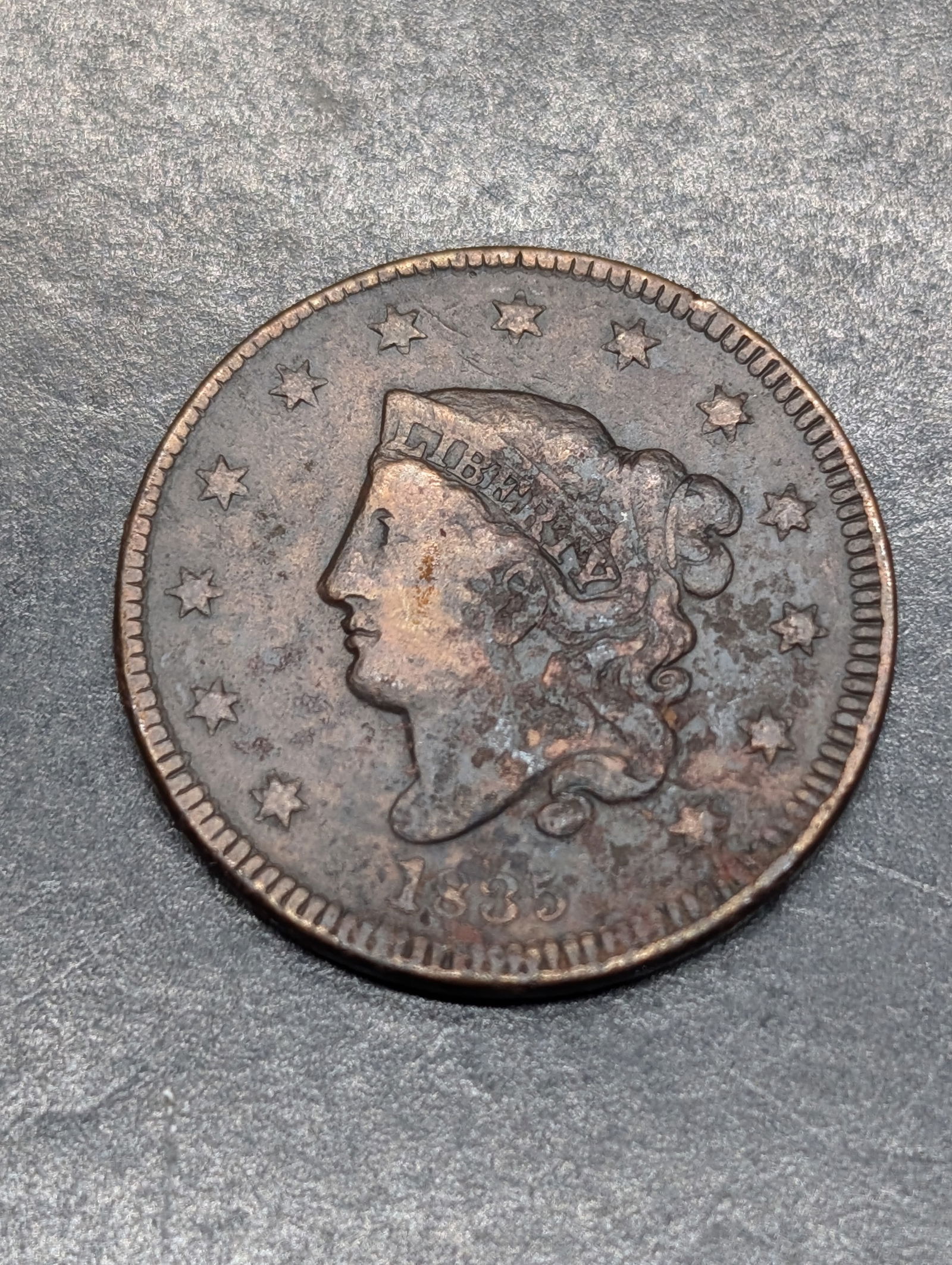 1835 Coronet Head Large cent (1 of 2)