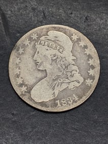 1834 Capped Bust Half Dollar - Tough Type!