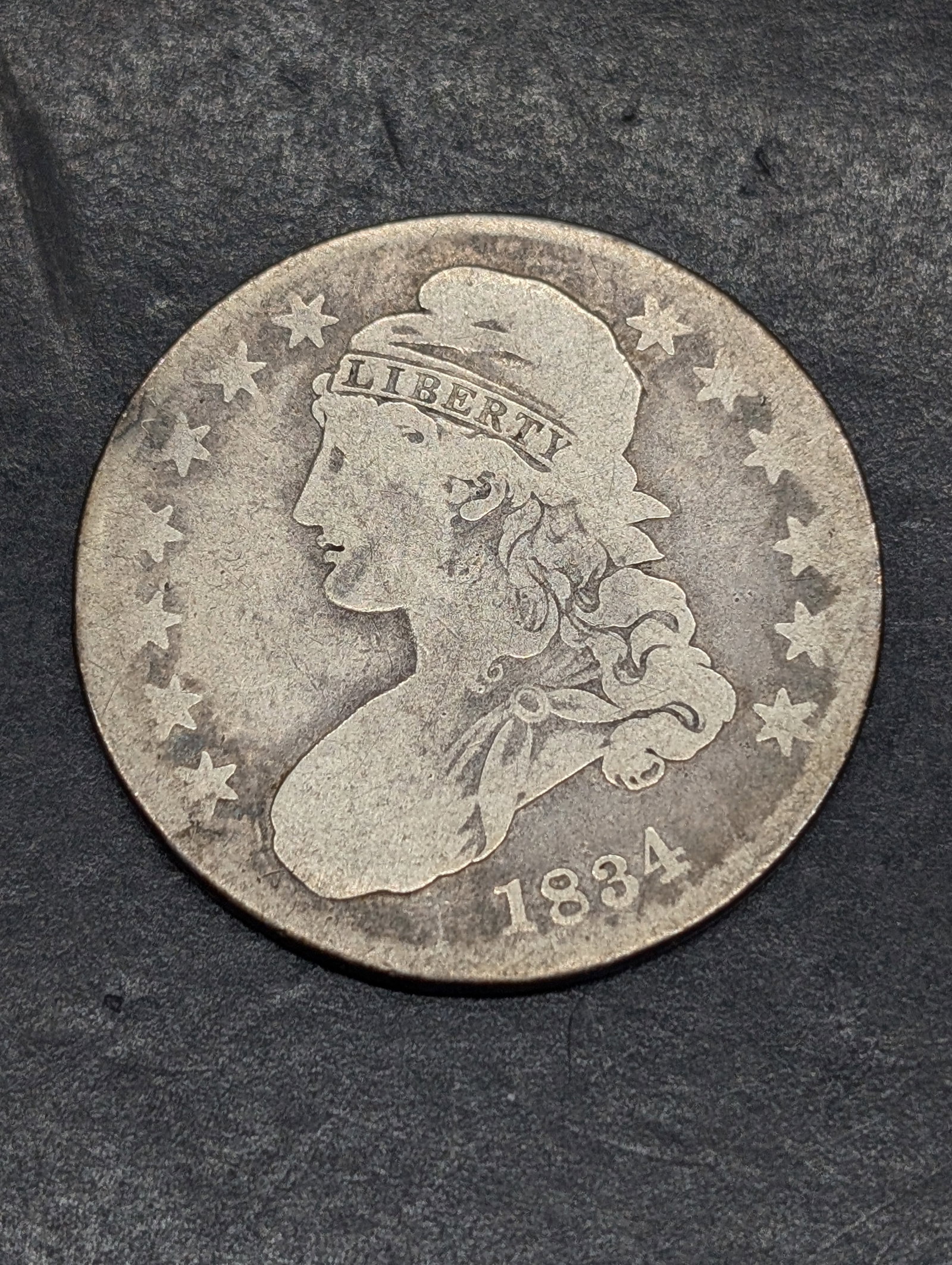 1834 Capped Bust Half Dollar - Tough Type!: 1834 Capped Bust Half Dollar - Tough Type!