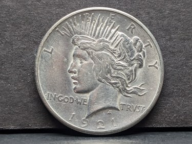**UNC - KEY DATE** 1921 Peace Silver Dollar