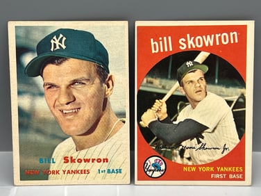 1957 Topps Bill Skowron #135 & 1959 Topps Bill Skowron #90