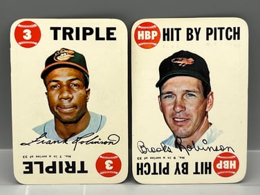(Lot Of 2) 1968 Topps Game #7 Frank Robinson & #9 Brooks Robinson