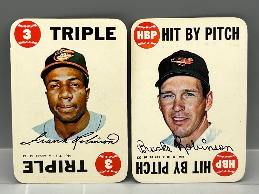 (Lot Of 2) 1968 Topps Game #7 Frank Robinson & #9 Brooks Robinson (1 of 2)