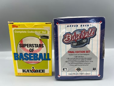 1987 Topps x Kaybee Superstars of Baseball Set & 1991 Upper Deck Final Edition Sealed Set - Pedro
