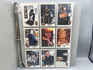 1989 Topps Batman Complete Trading Card Set In Binder