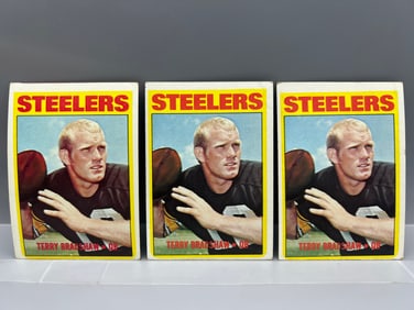 (Lot Of 3) 1972 Topps #150 Terry Bradshaw (HOF) 2nd Year - Steelers