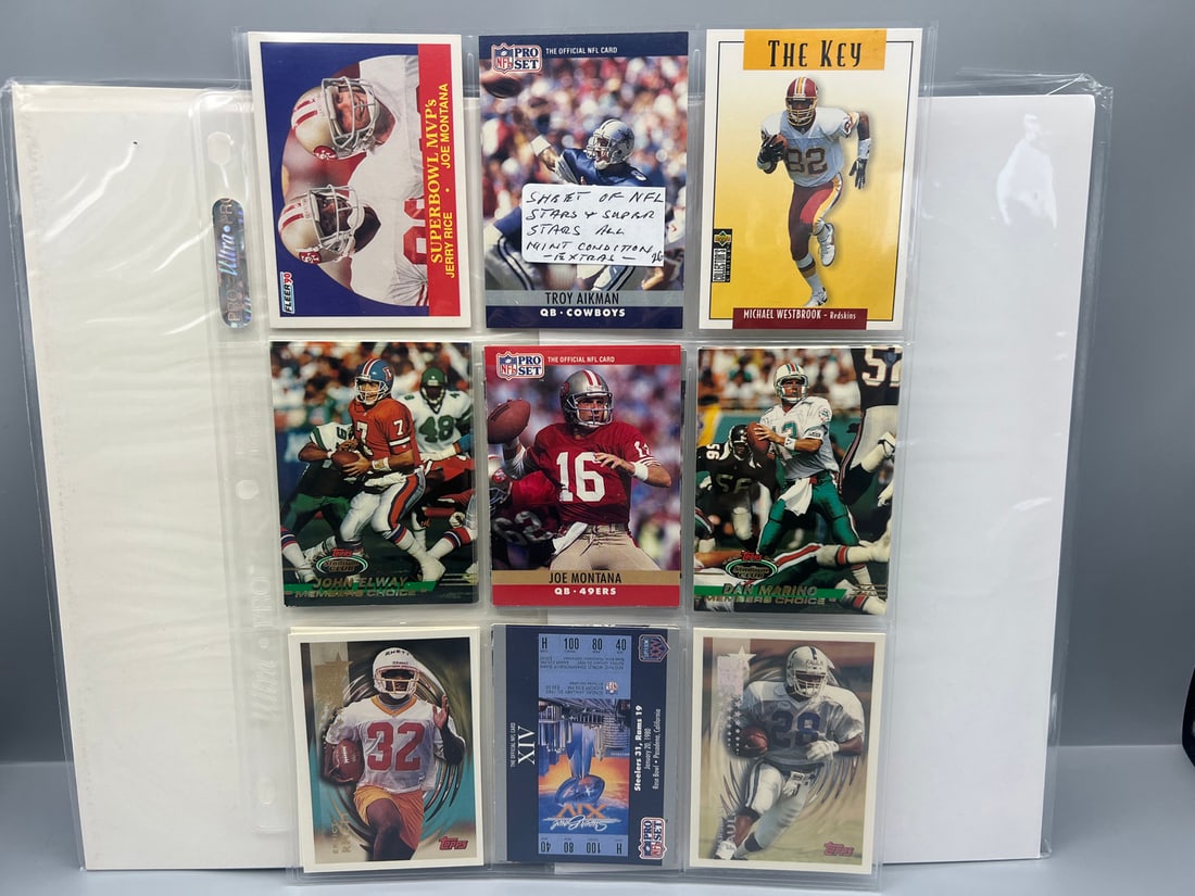 Lot of (9) Assorted Football Cards W/ Many Stars & RCs - Varying Conditions (1 of 2)