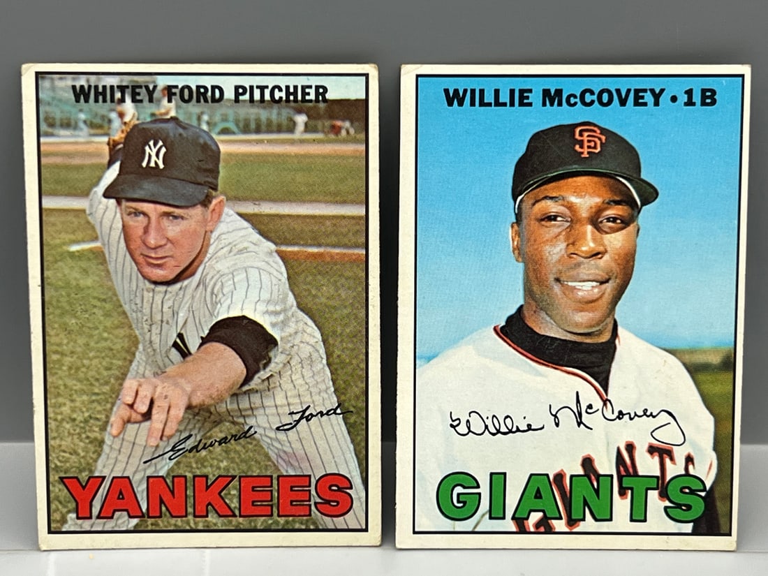 1967 Topps Whitey Ford #5 & Willie McCovey #480: 1967 Topps Whitey Ford #5 & Willie McCovey #480