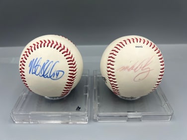 Lot of (2) Signed Baseballs - Mike Bordick and Unknown - No COAs