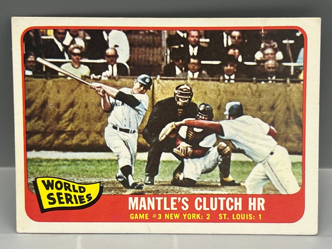 1965 Topps Mickey Mantle's Clutch HR #134: 1965 Topps Mickey Mantle's Clutch HR #134