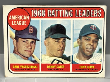 1969 Topps AL Batting Leaders Yastrzemski/Cater/Oliva #1