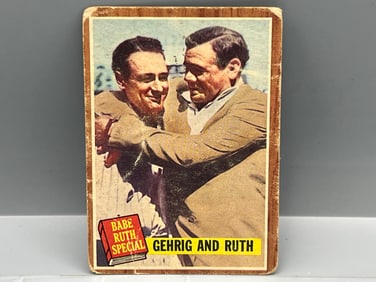 1962 Topps Babe Ruth Special Lou Gehrig And Ruth #140