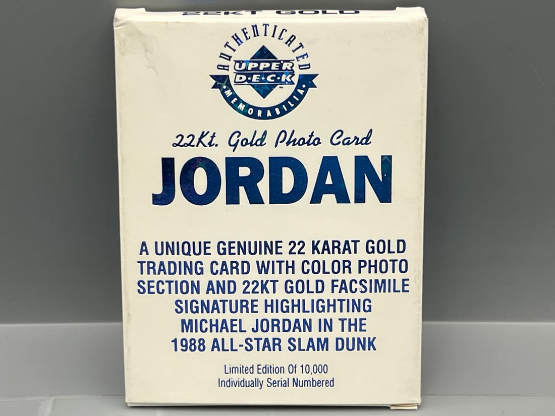 1996 Upper Deck Michael Jordan 22kt Gold Foil Slam Dunk Champion Card #/10,000 (1 of 4)