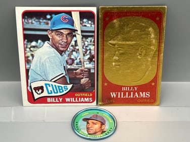 (Lot Of 3) - Billy Williams (HOF) 1965 Topps #220 W/ 71T Coin