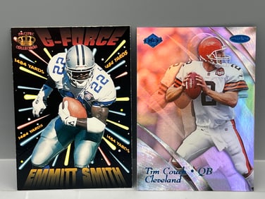 1995 Pacific Collection Emmitt Force G-Force #GF-3 & 1999 Edge Masters Tim Couch Preview #47